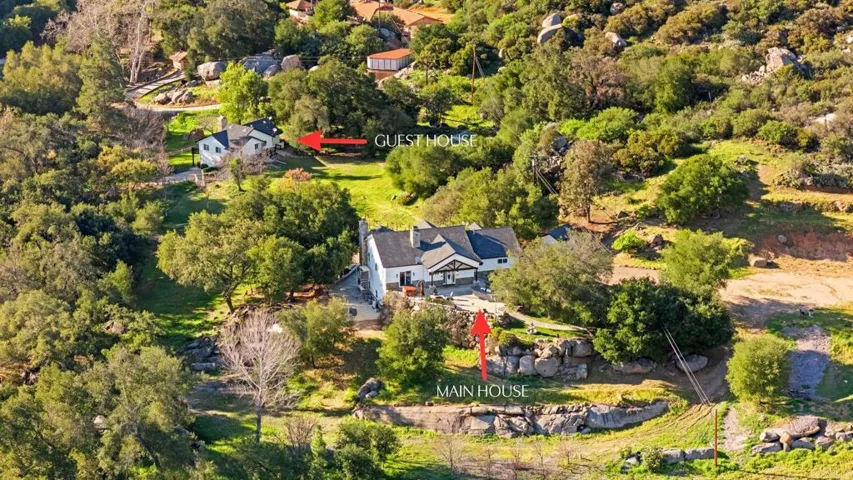 Main House & Guest House (ADU) aerial