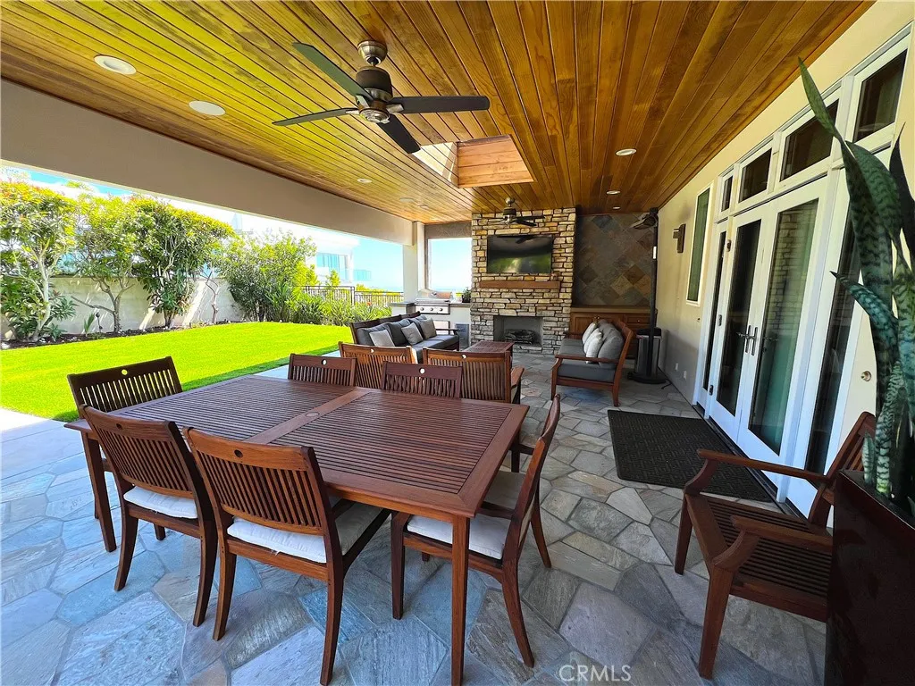Dine alfresco after a day in the pool.