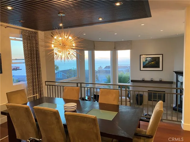Dining room at sunset.