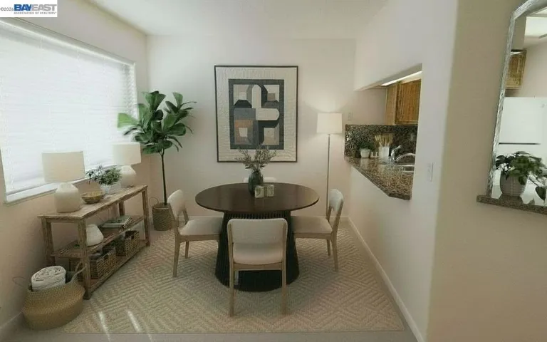 virtually staged dining area