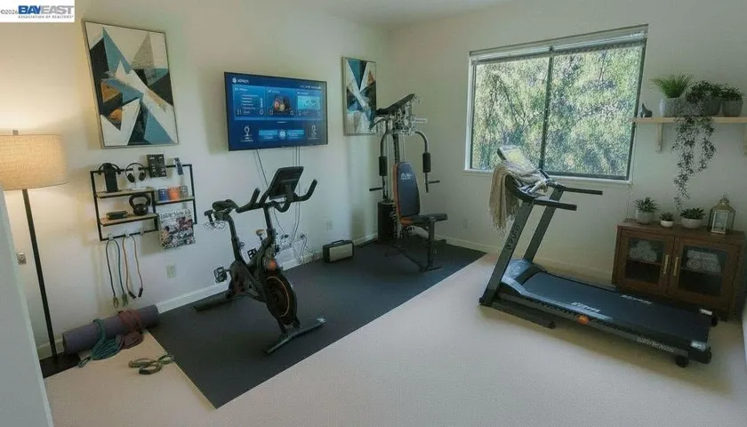virtually staged bedroom #2 as home gym