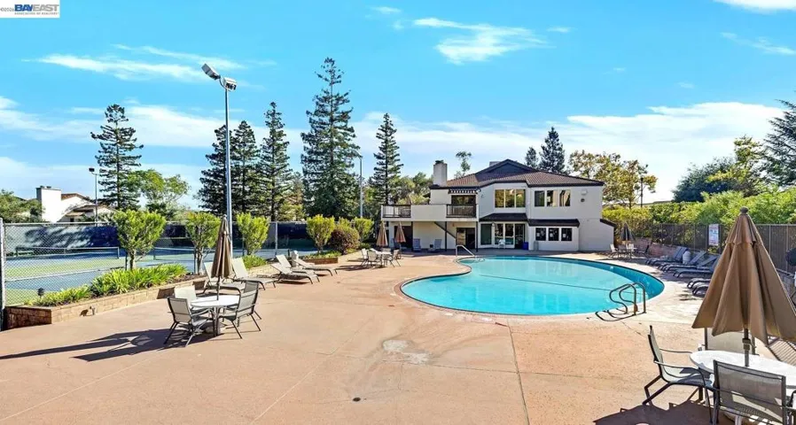 pool and tennis courts