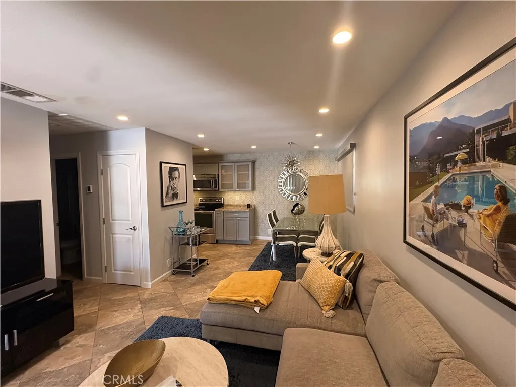 Living room and dining room.
