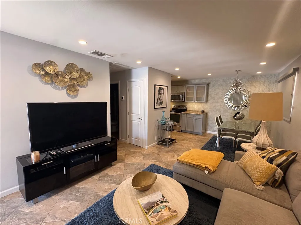 Living room and dining room.
