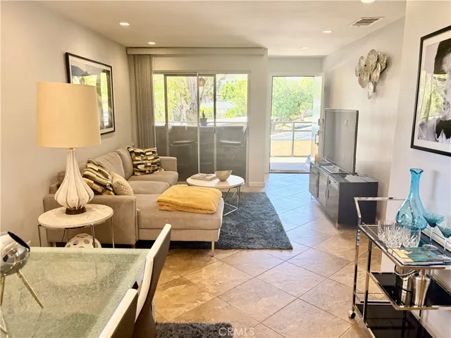 Dining room and living room.