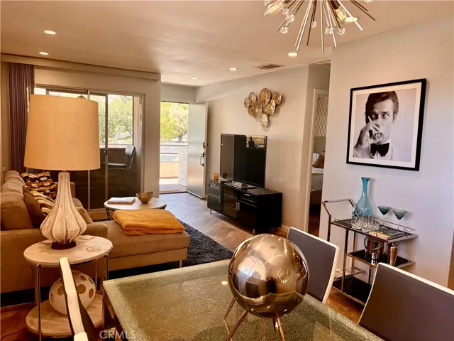 Dining area and living room.