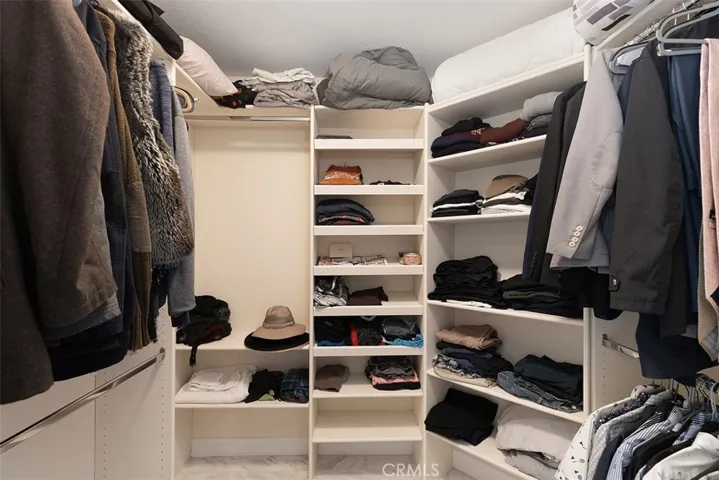 Spacious and wonderful walk-in closet.