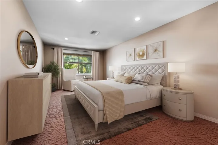 Bedroom suite virtually staged