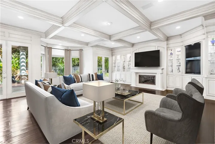 Family room virtually staged