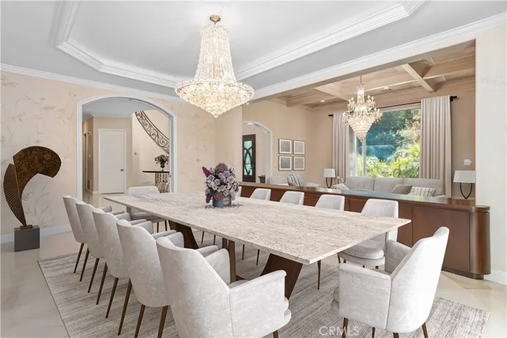 Dining room virtually staged