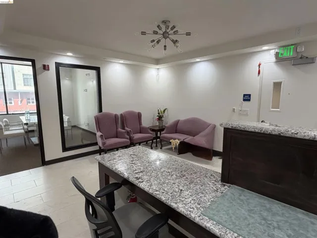 Living area featuring recessed lighting
