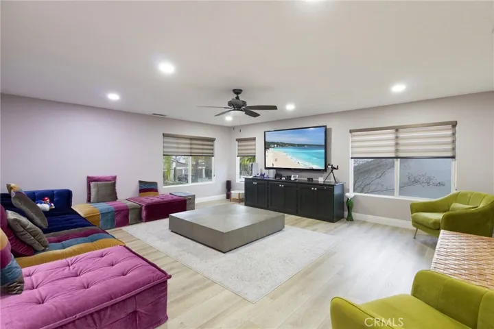 Massive upstairs entertaining space in the loft.