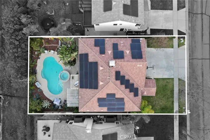 Entire lot drone shot