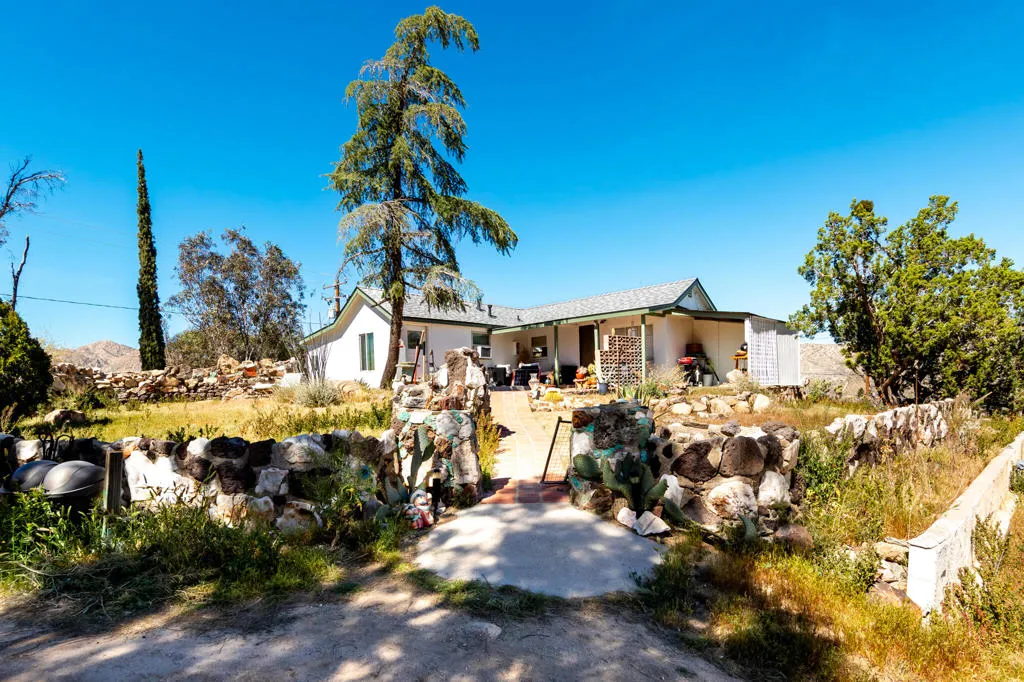 Beautiful Stone wall surrounds the house