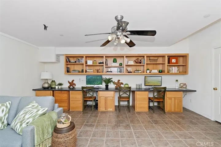 Bonus room with built-ins