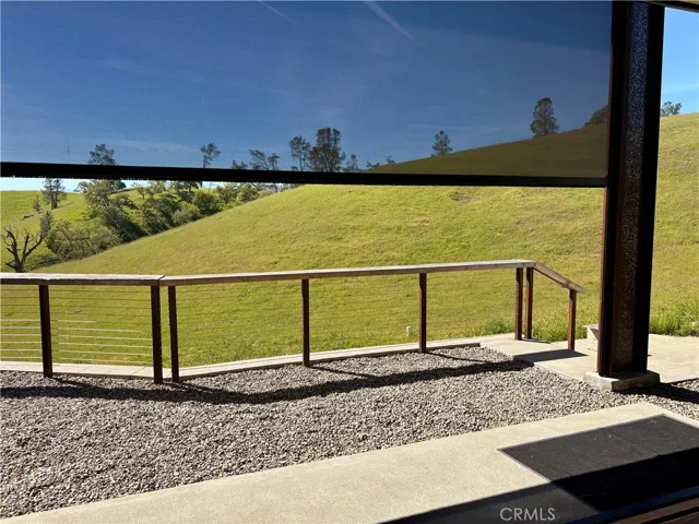 The large exterior screen is also in the primary bedroom all on remote