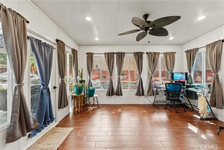 Permitted enclosed Patio Room - Currently used as an office