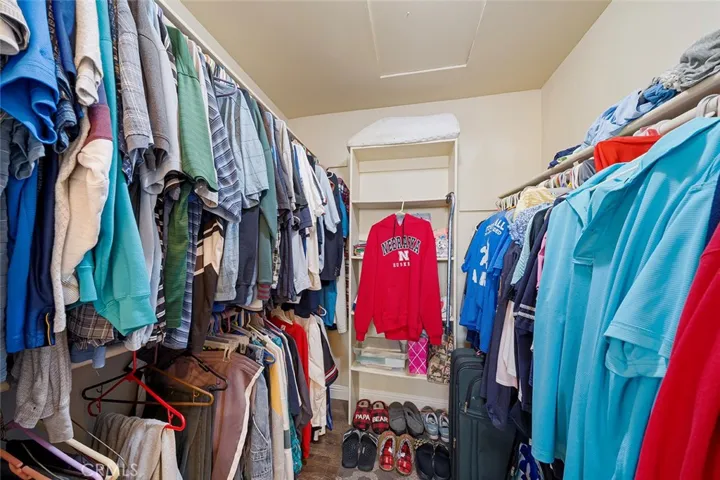 Primary walk in closet.