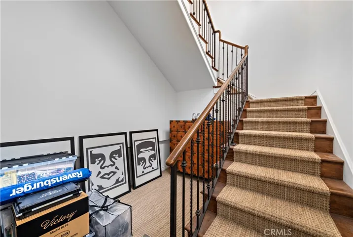 Foyer at entry on lower level