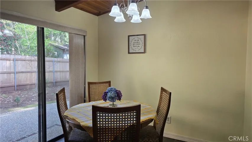 Dining Room with Slider to Back Patio