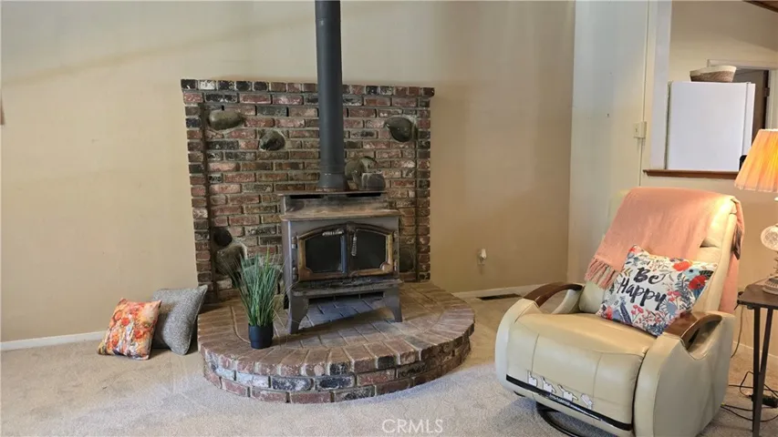 Custom Brick Hearth with Stone Accents