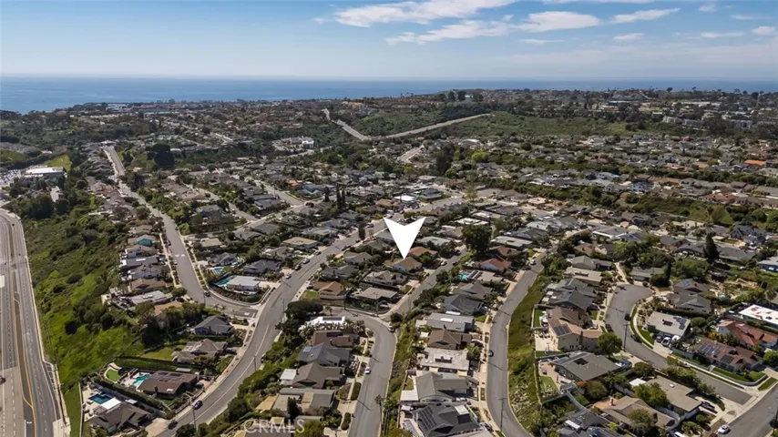 The large road on left side of photo is Del Obispo which takes you directly to Dana Point Harbor and the beach!