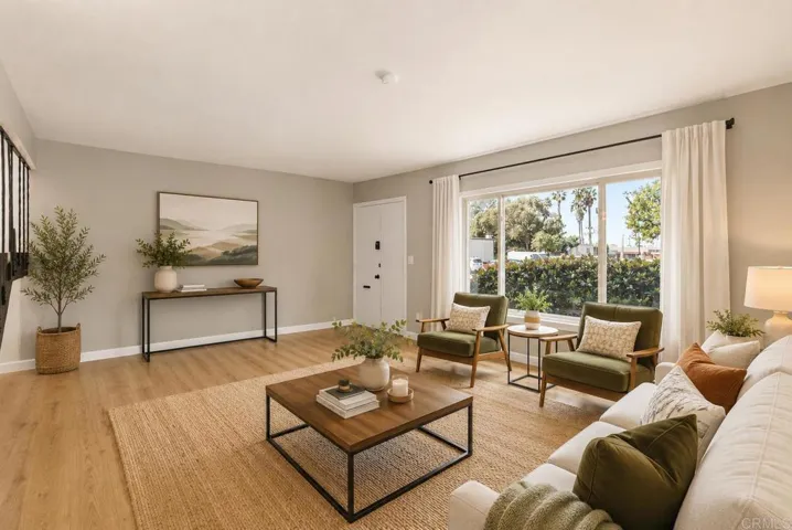Living area with virtual staging added