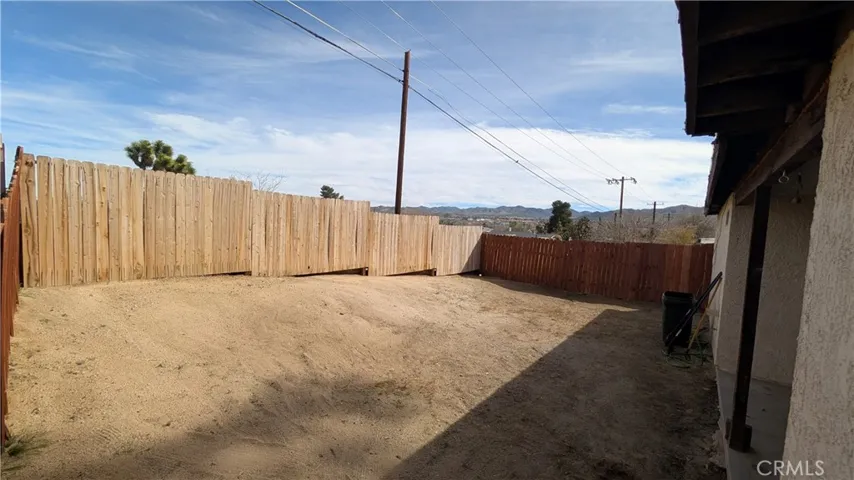 Back Yard fully fenced
