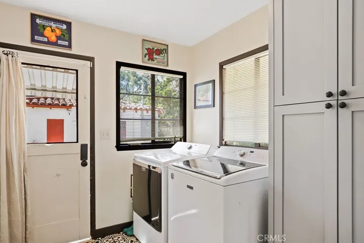 Laundry area side door
