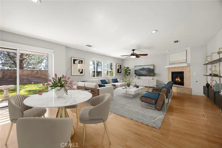 Virtually staged Family room