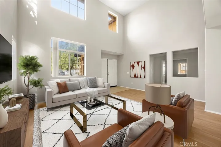 Virtually staged living room
