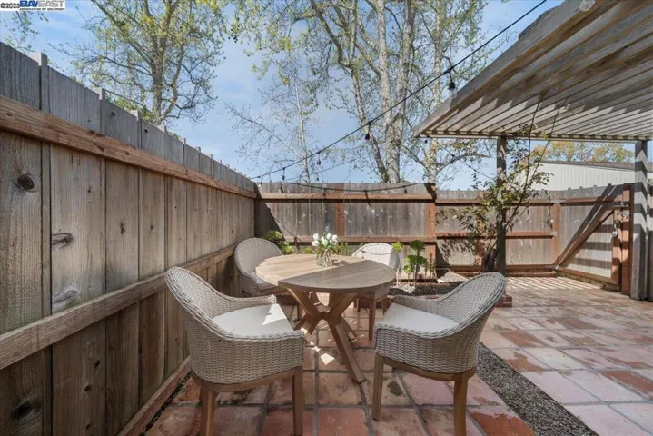 Fenced patio/porch with garden beds—perfect for plant lovers, or your own private green escape.