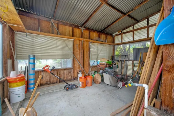 Portion of lower level shed