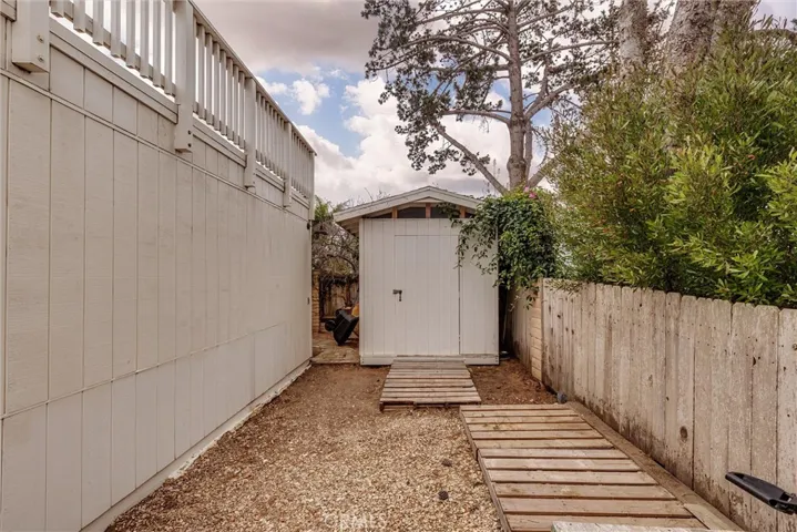 Backyard shed.