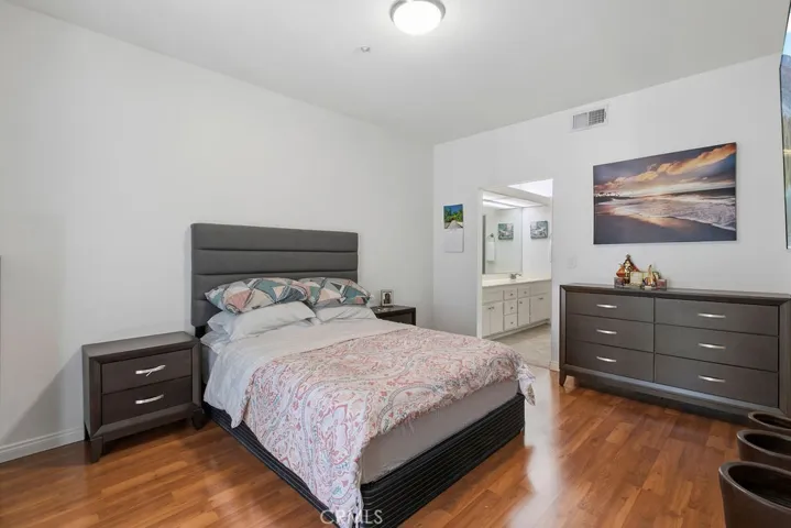 recently painted primary bedroom