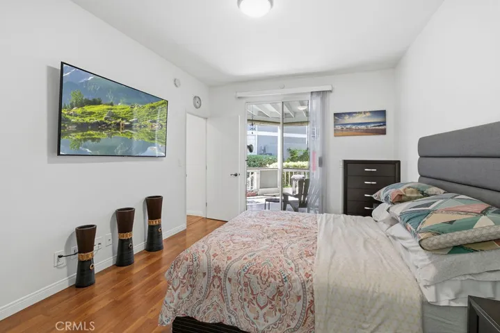 Primary bedroom with private patio slider