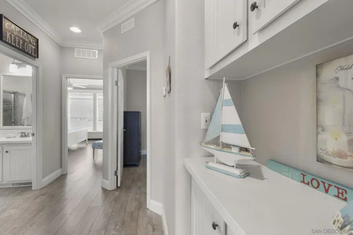 Hallway leading to two bedrooms