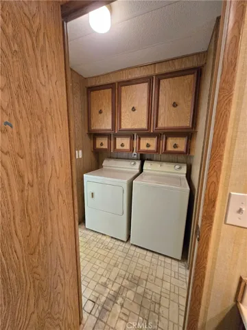 Laundry leads to carport door, view from second bathroom.
