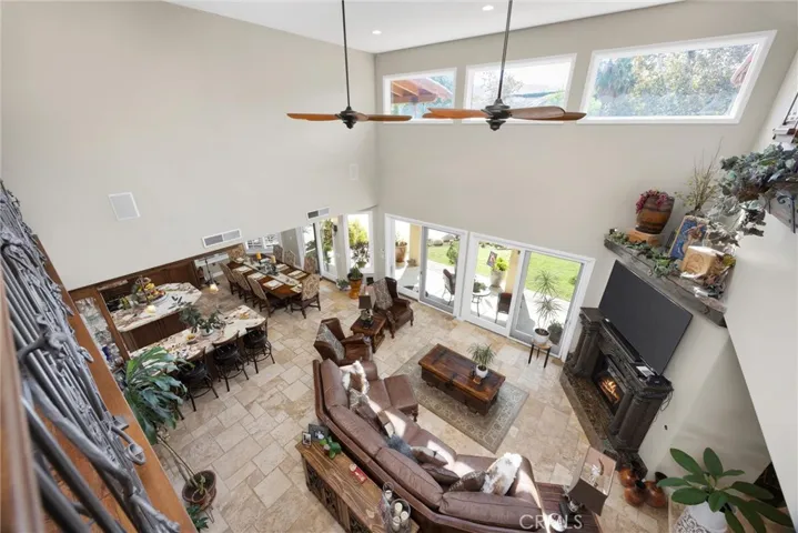 Upstairs over looking downstairs livingroom