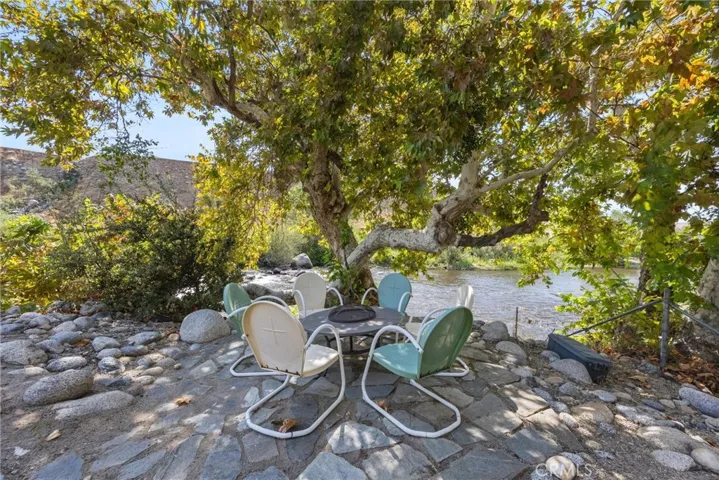 Sitting area by river