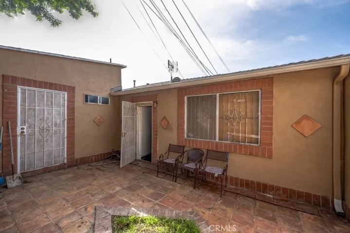 private patio behind guest unit
