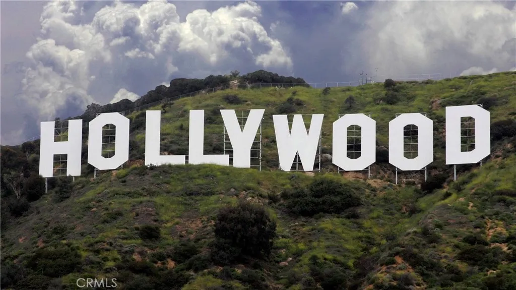 Hollywood Sign. The sign is visible directly from the Durand Drive site.