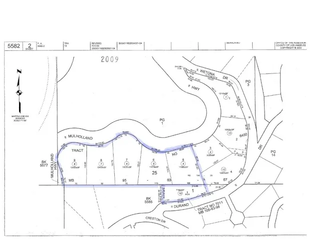 Six separate Assessor's Parcel Numbers and lots