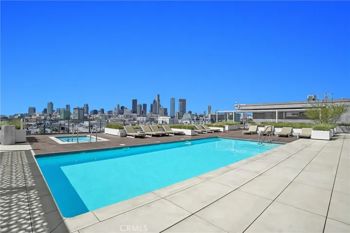 Overseeing the DTLA at the swimming pool