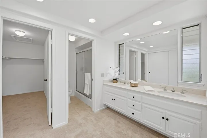 Primary bath and walk-in closet