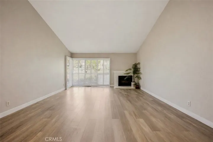 Luxury vinyl flooring in wood plank style.