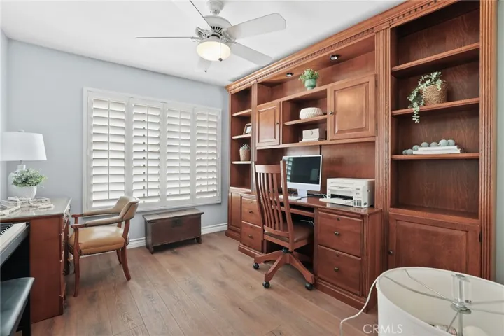 Bedroom #3 currently used as an office.