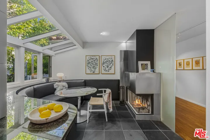 Fireplace in kitchen!