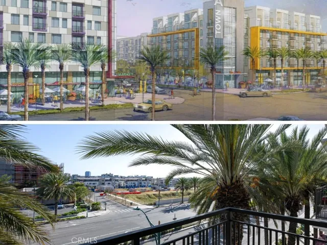 The site across Katella had mixed use approved. Final construction can vary.
