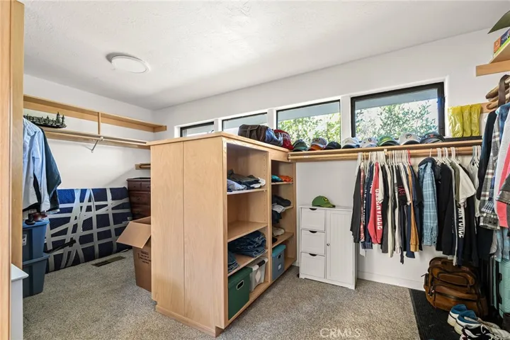 Oversized walk in closet.